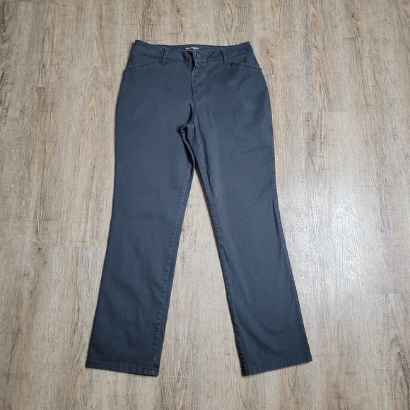 Lee Straight Leg Relaxed Fit Black Pants ~ Sz 10 ~ Mid Rise ~ 30" Inseam - Picture 2 of 7